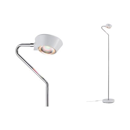 Paulmann 70920 - LED/7,5W Ρυθμιζόμενο επιδαπέδιο φωτιστικό RAMOS 230V λευκό/γυαλιστερό χρώμιο