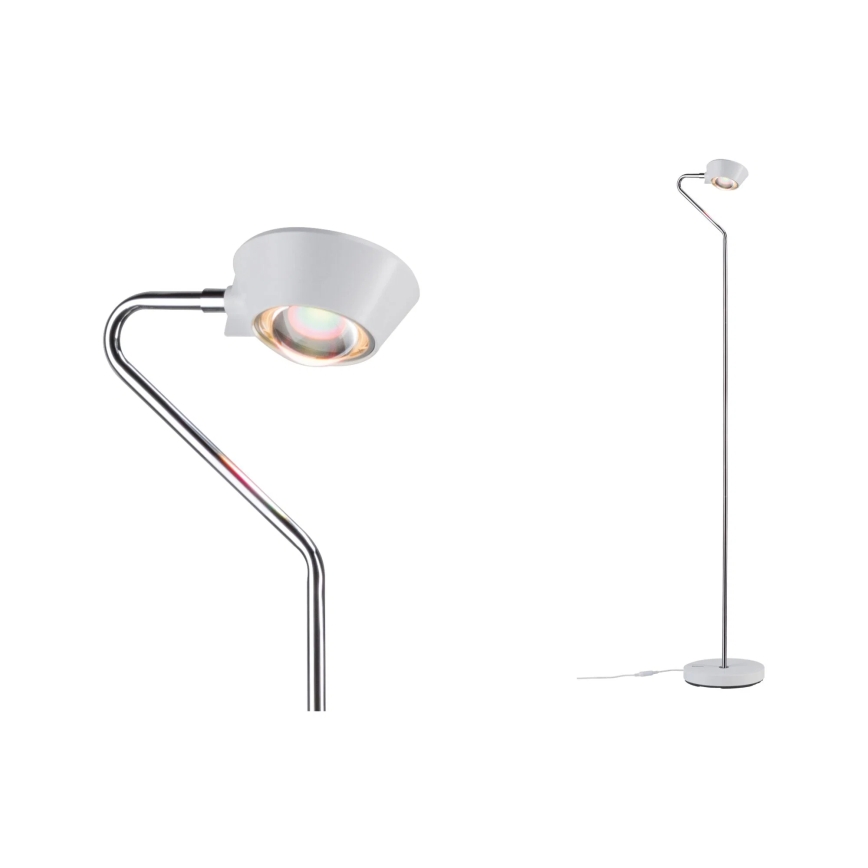 Paulmann 70920 - LED/7,5W Ρυθμιζόμενο επιδαπέδιο φωτιστικό RAMOS 230V λευκό/γυαλιστερό χρώμιο