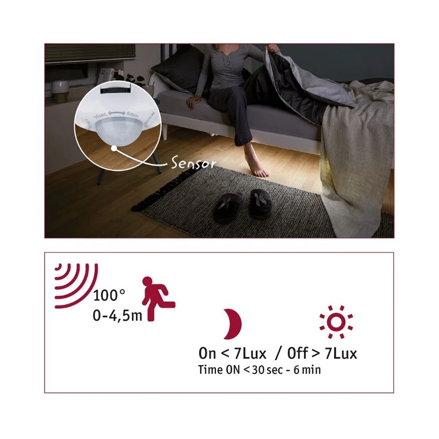 Paulmann 70955 - LED/3W Ταινία με αισθητήρα 1m YOURLED 230V