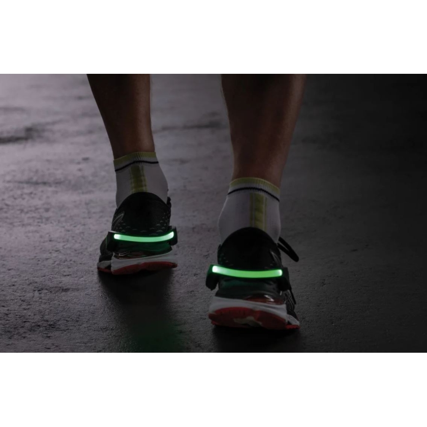 Paulmann 70972 - ΣΕΤ 2x LED/0,2W Κλιπ ανάκλασης φωτός για παπούτσια 1xCR2032 πράσινο