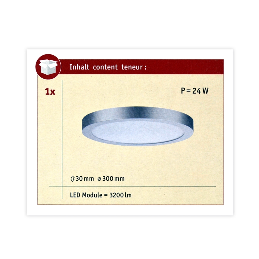 Paulmann 70983 - LED/22W Φωτιστικό οροφής ABIA 230V