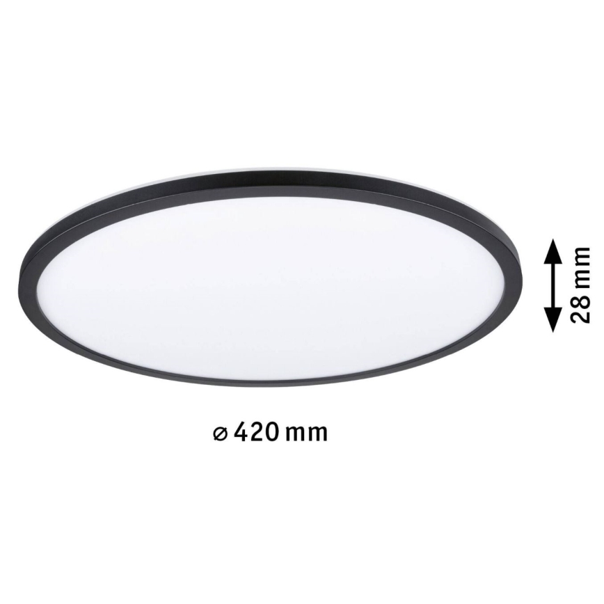 Paulmann 70999 - LED/22W Πάνελ dimming ATRIA 230V 3000K διάμετρος 42 cm μαύρο