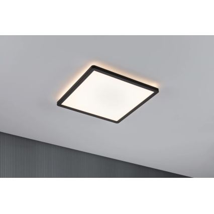 Paulmann 71001 - LED/16W Πλαφονιέρα οροφής ATRIA 230V 3000K 29,3x29,3 cm μαύρο
