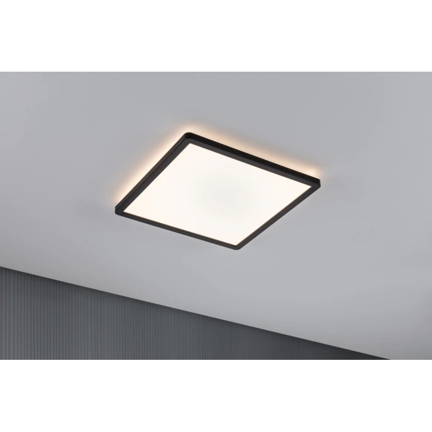 Paulmann 71001 - LED/16W Πλαφονιέρα οροφής ATRIA 230V 3000K 29,3x29,3 cm μαύρο