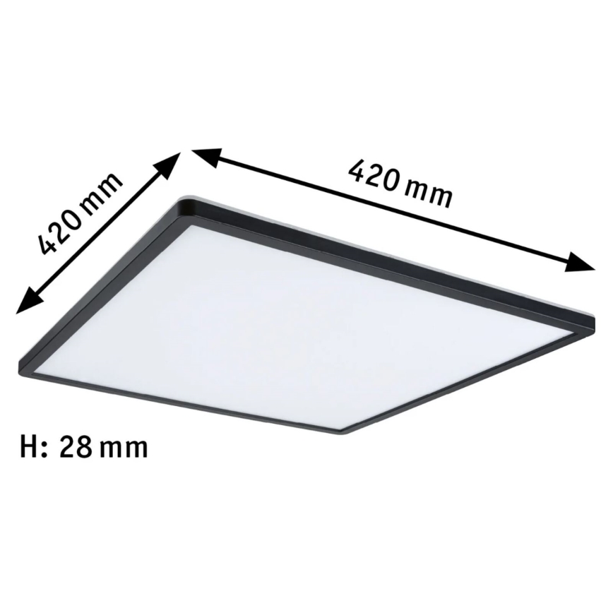 Paulmann 71002 - LED/22W Πάνελ dimming ATRIA 230V 3000K 42x42 cm μαύρο