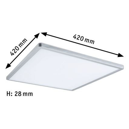 Paulmann 71009 - LED/22W Πάνελ dimming ATRIA 230V 4000K 42x42 cm ματ χρώμιο