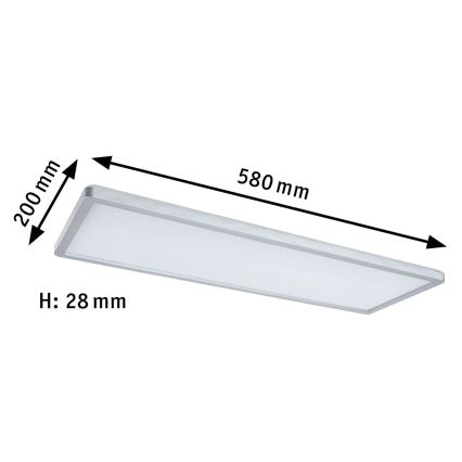 Paulmann 71020 - LED/20W RGBW Πάνελ dimming ATRIA 230V 4000K 20x58 cm + τηλεχειριστήριο