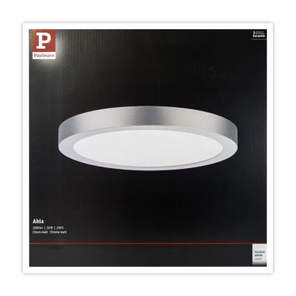 Paulmann 71023 - LED/22W Φωτιστικό οροφής ABIA 230V ματ χρώμιο