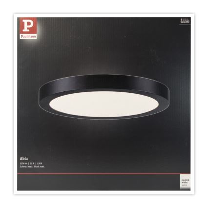 Paulmann 71025 - LED/22W Φωτιστικό οροφής ABIA 230V μαύρο