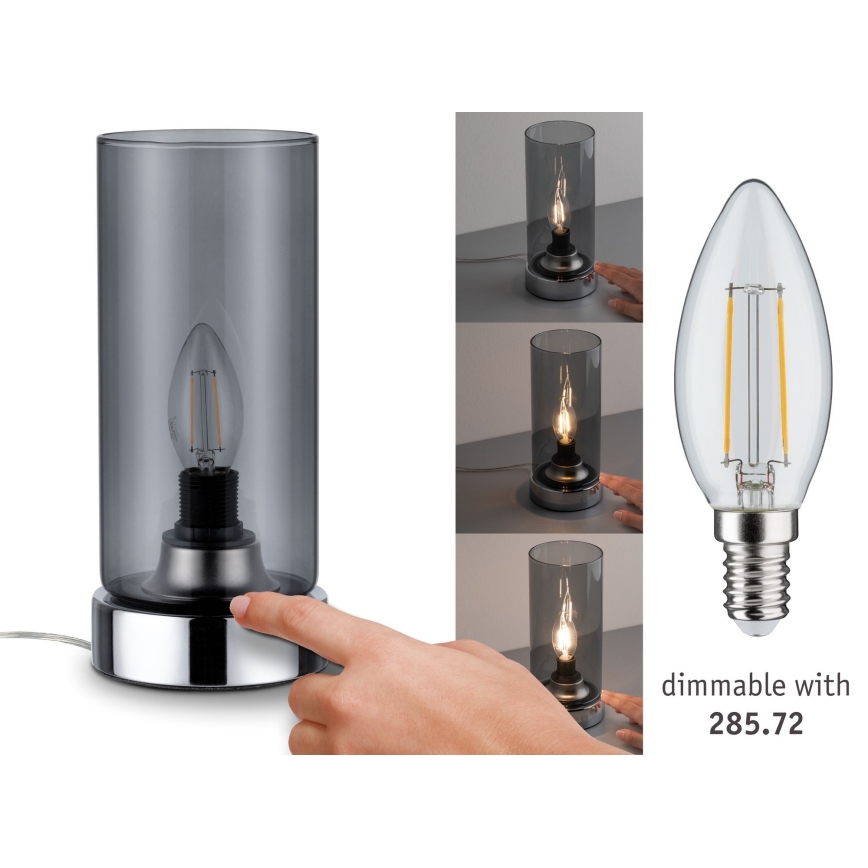Paulmann 77056 - 1xE14/40W Επιτραπέζια λάμπα αφής PINJA 230V