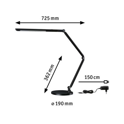 Paulmann 78912 - LED/10,6W Dimmable επιτραπέζιο φωτιστικό FLEXBAR 230V 3000/4000/6500K