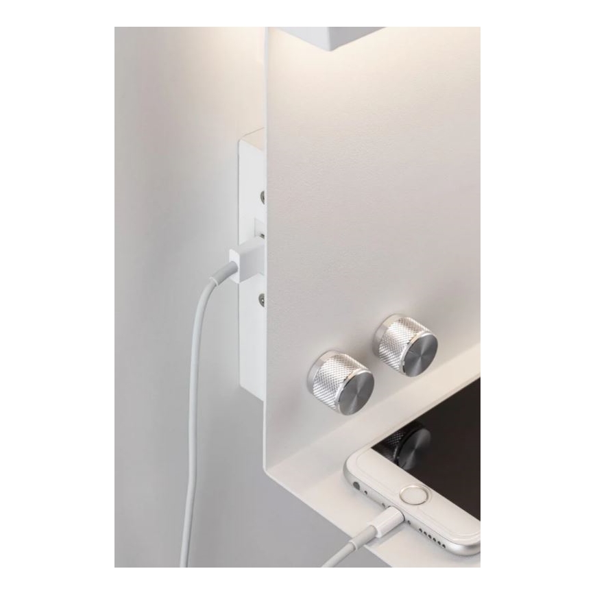 Paulmann 78919 - LED/4,5W Φωτιστικό dimming με ράφι και USB + LED/1,6W 230V