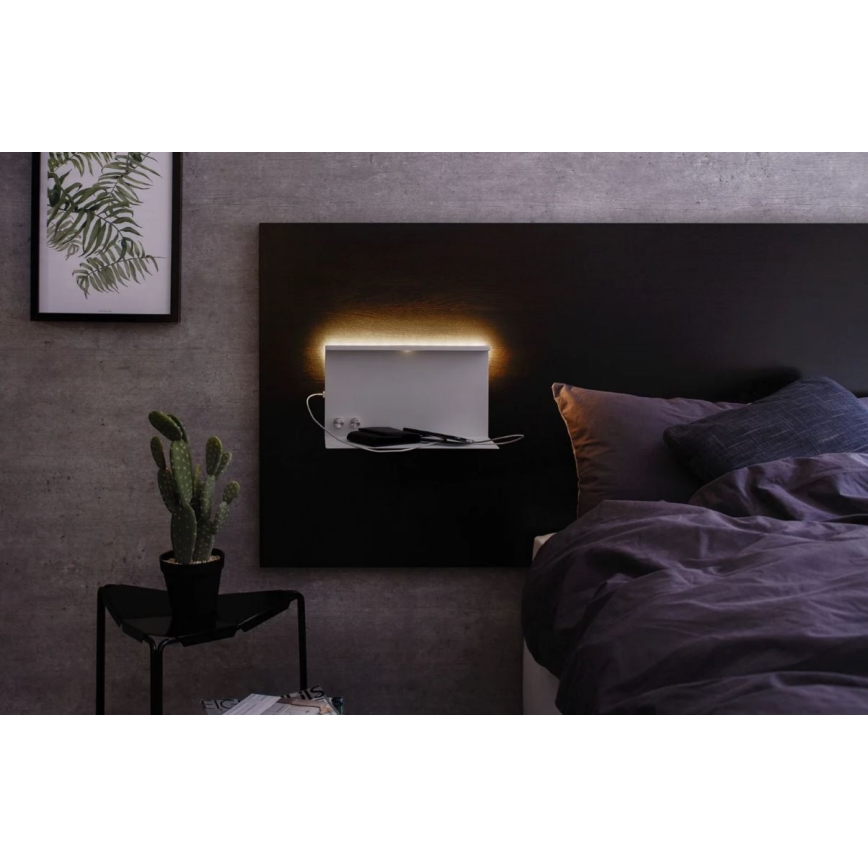 Paulmann 78919 - LED/4,5W Φωτιστικό dimming με ράφι και USB + LED/1,6W 230V