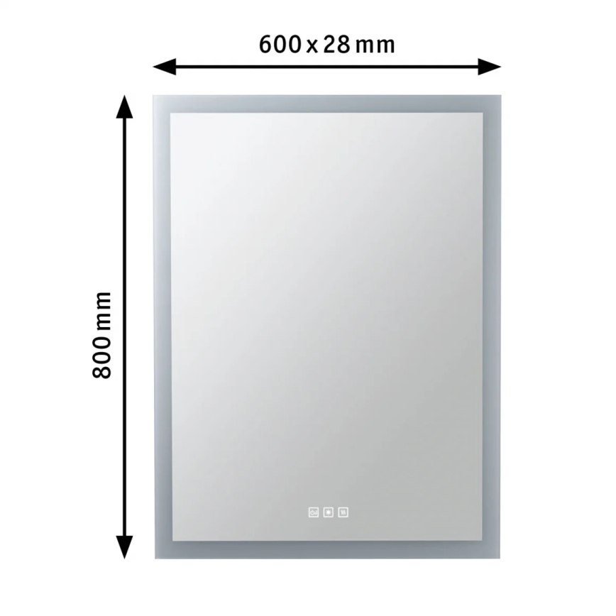 Paulmann 78951 - LED/22W IP44 Ρυθμιζόμενο θερμαινόμενο μπάνιο καθρέφτης με φωτισμό 230V