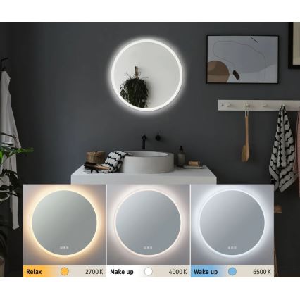 Paulmann 78952- LED/21W IP44 Dimmable φωτιζόμενος καθρέφτης μπάνιου με οπίσθιο φωτισμό MIRA 230V