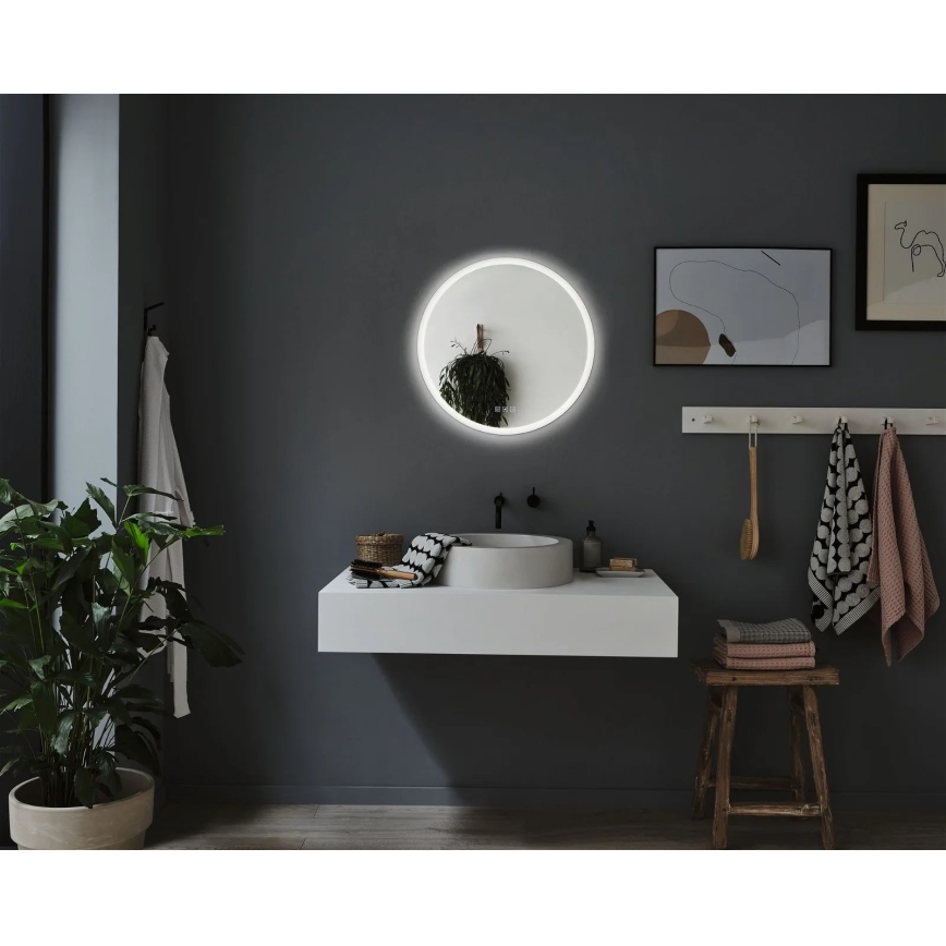 Paulmann 78952- LED/21W IP44 Dimmable φωτιζόμενος καθρέφτης μπάνιου με οπίσθιο φωτισμό MIRA 230V