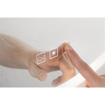 Paulmann 78952- LED/21W IP44 Dimmable φωτιζόμενος καθρέφτης μπάνιου με οπίσθιο φωτισμό MIRA 230V