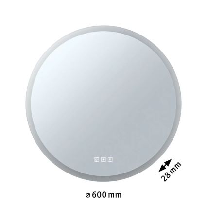 Paulmann 78952- LED/21W IP44 Dimmable φωτιζόμενος καθρέφτης μπάνιου με οπίσθιο φωτισμό MIRA 230V