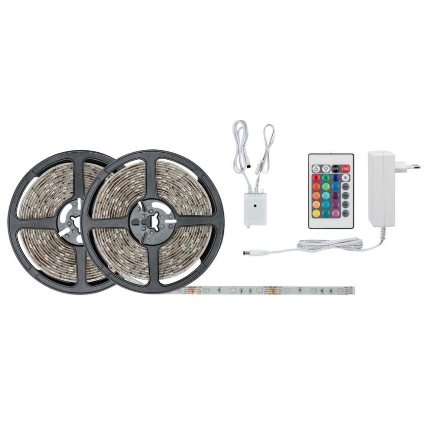 Paulmann 78980 - LED RGB/28W Dimmable ταινία SIMPLED 10m 230V + RC