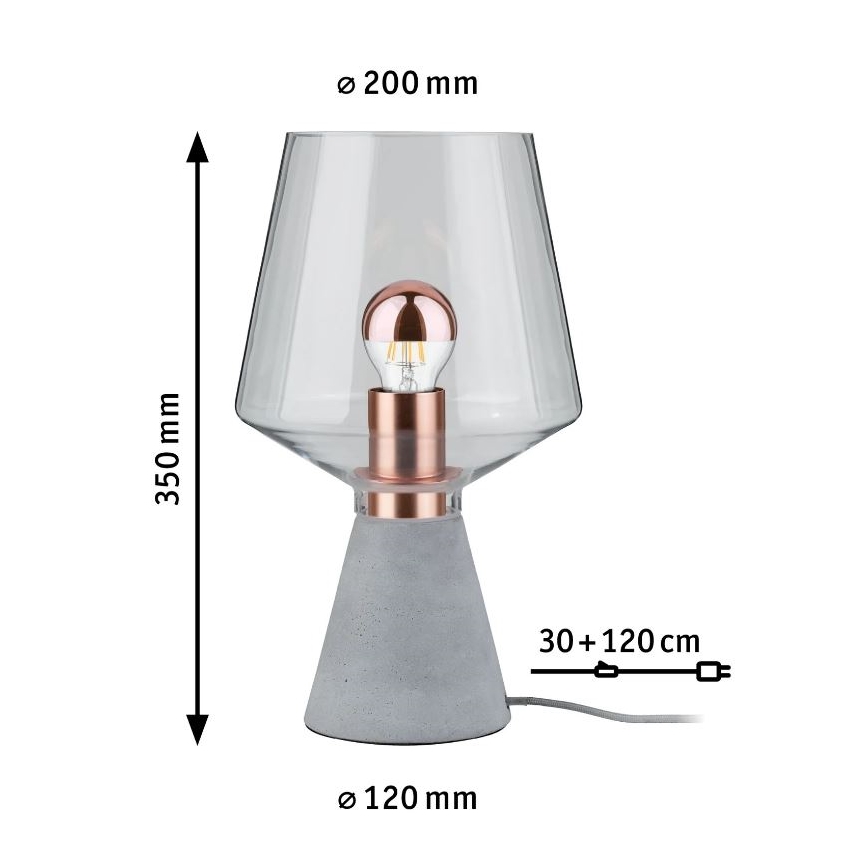 Paulmann 79665 - 1xE27/20W Eπιτραπέζια λάμπα NEORDIC YORIK 230V