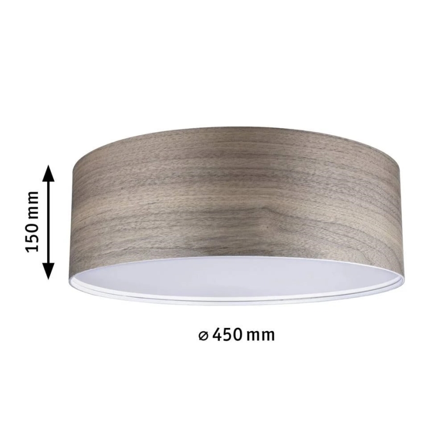 Paulmann 79687 - 3xE27/20W Φωτιστικό οροφής NEORDIC LISKA 230V καρυδιά