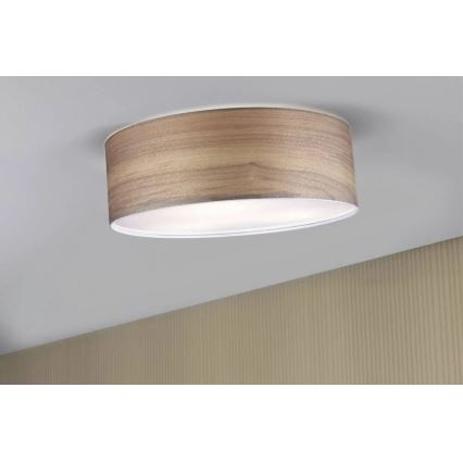 Paulmann 79687 - 3xE27/20W Φωτιστικό οροφής NEORDIC LISKA 230V καρυδιά