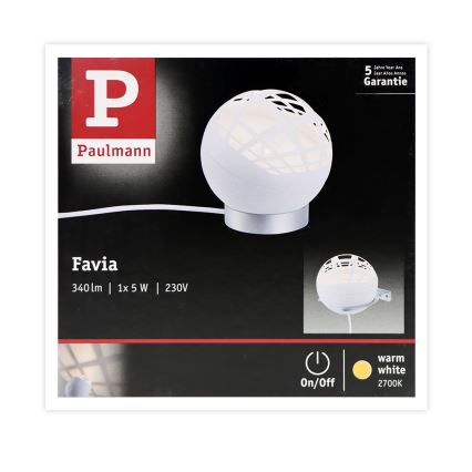 Paulmann 79697 - LED/5W Επιτραπέζια λάμπα FAVIA 230V