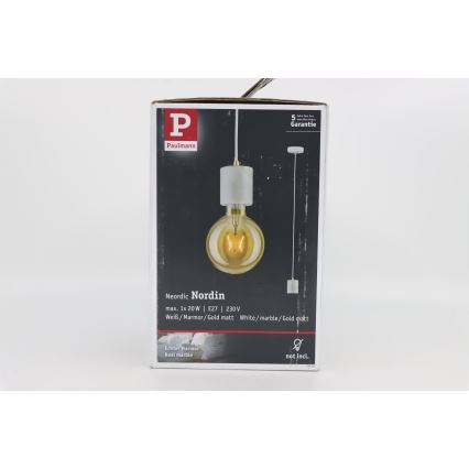 Paulmann 79750 - 1xE27/20W Κρεμαστό φωτιστικό οροφής μονόφωτο NORDIN 230V