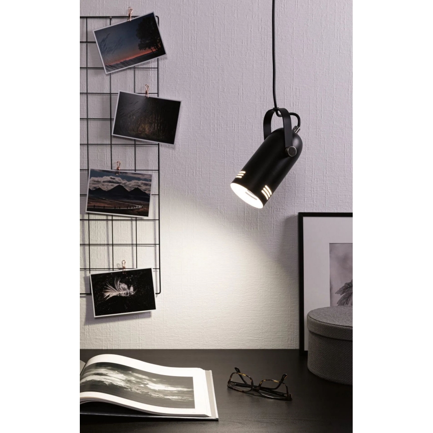 Paulmann 79766 - LED RGBW 1xE27/9W Κρεμαστό φωτιστικό με καλώδιο LAVEA 230V μαύρο