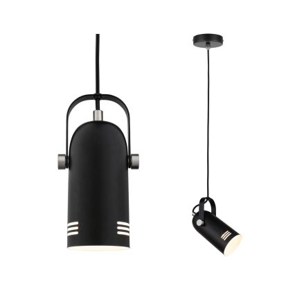 Paulmann 79766 - LED RGBW 1xE27/9W Κρεμαστό φωτιστικό με καλώδιο LAVEA 230V μαύρο