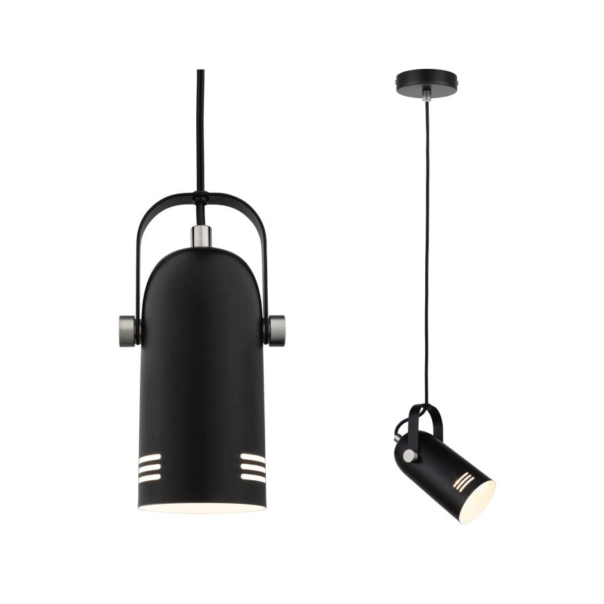 Paulmann 79766 - LED RGBW 1xE27/9W Κρεμαστό φωτιστικό με καλώδιο LAVEA 230V μαύρο