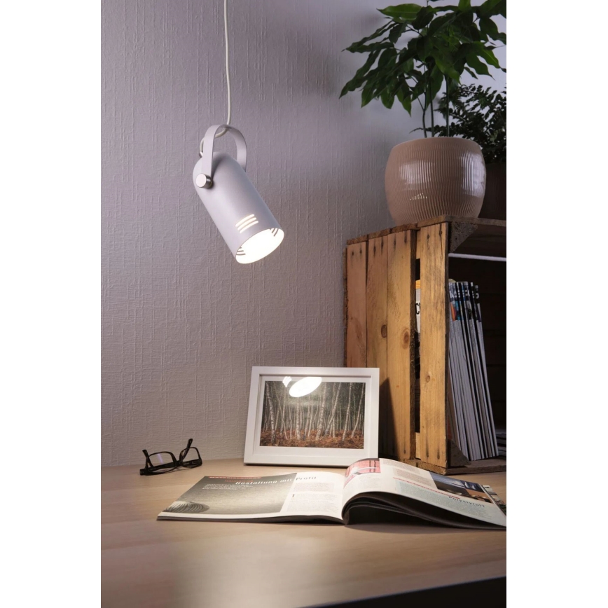 Paulmann 79767 - LED RGBW 1xE27/9W Κρεμαστό φωτιστικό με καλώδιο LAVEA 230V λευκό