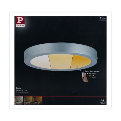 Paulmann 79798 - LED/16W Φωτιστικό οροφής CARPO 230V 2300/2500/3000K