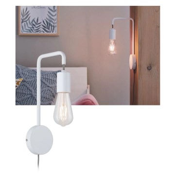 Paulmann 79811 - 1xE27/40W Επιτοίχιο φωτιστικό CALVANI 230V λευκό