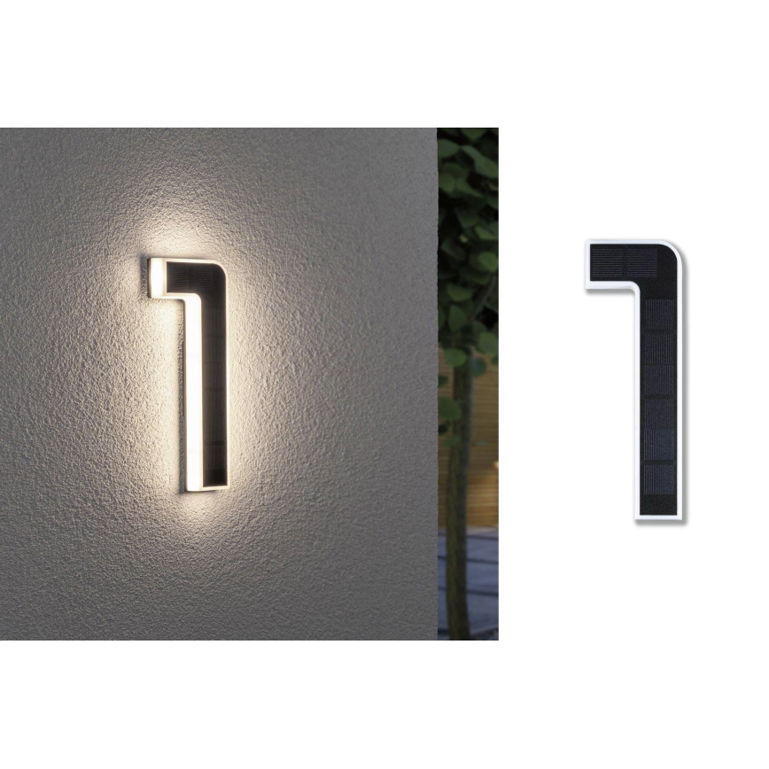 Paulmann 79842 - LED/0,2W IP44 Αριθμός οικίας ηλιακό φωτιστικό 1,2V 1500 mAh