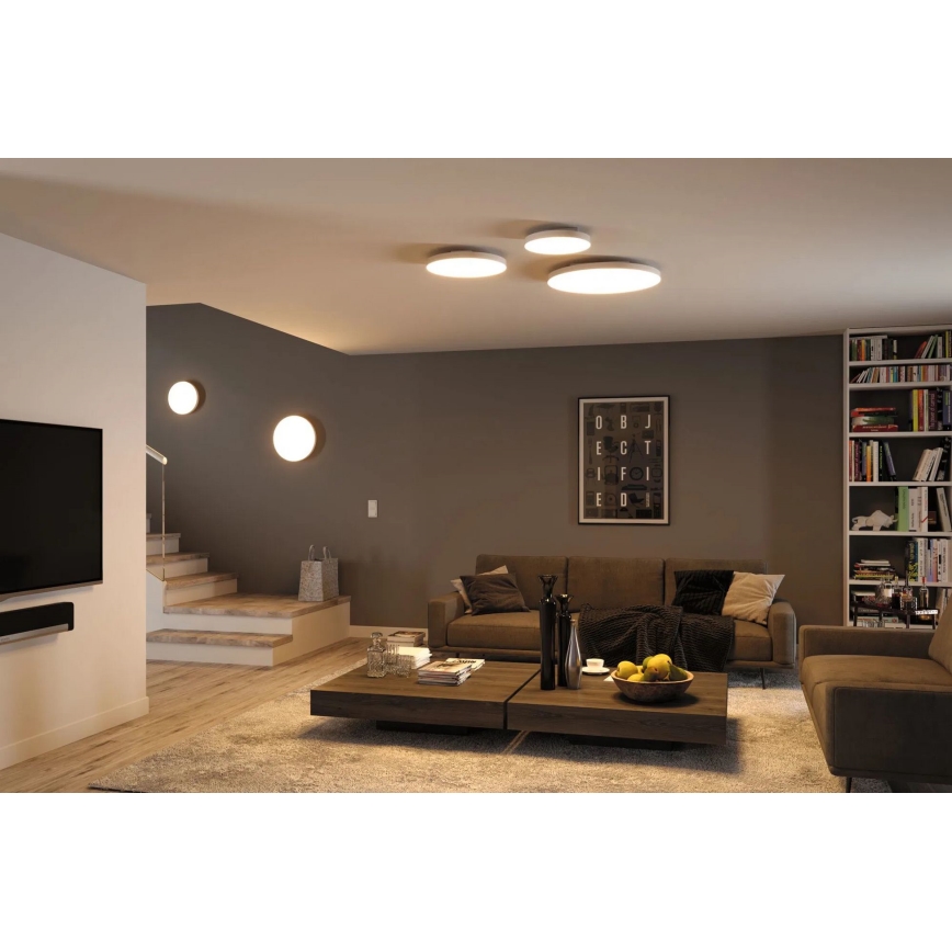 Paulmann 79894 - Φωτιστικό οροφής VELORA LED 38W, 230V, 3000/4000/6500K, διάμ. 60 cm, λευκό