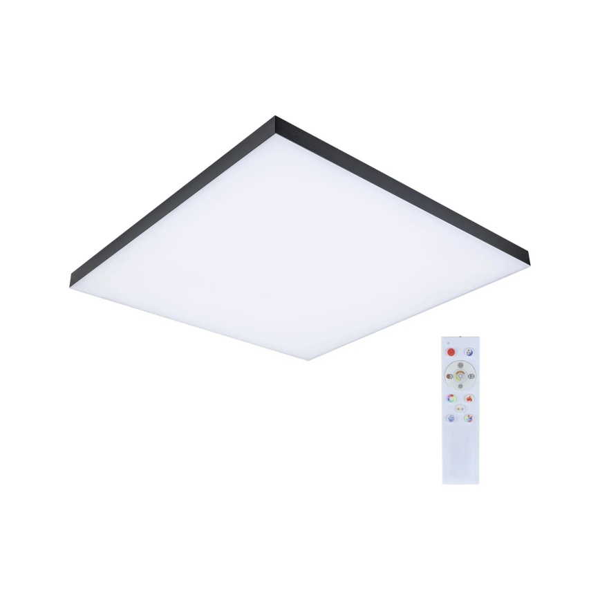 Paulmann 79913 - Ρυθμιζόμενο LED φωτιστικό οροφής 31W RGBW LORIA 230V 3000-6500K 59,5x59,5 cm μαύρο + τηλεχειριστήριο
