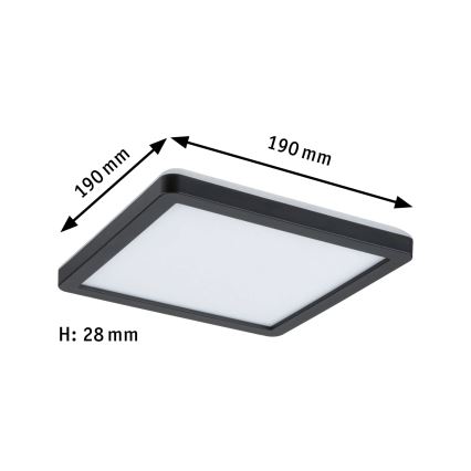 Paulmann 79920 - LED/11,2W Ρυθμιζόμενο πάνελ ATRIA 230V 3000K 19x19 cm μαύρο
