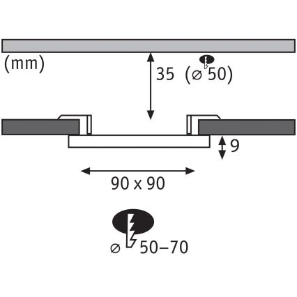 Paulmann 79953 - LED/6W IP44 Ρυθμιζόμενο χωνευτό φωτιστικό μπάνιου VARIFIT 230V