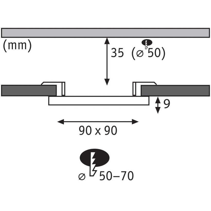 Paulmann 79953 - LED/6W IP44 Ρυθμιζόμενο χωνευτό φωτιστικό μπάνιου VARIFIT 230V