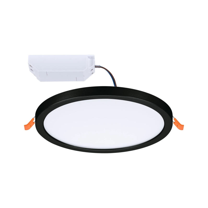 Paulmann 79965 - LED/13W IP44 Ρυθμιζόμενο εντοιχισμένο φωτιστικό μπάνιου AREO 230V Ø 17,5 cm μαύρο