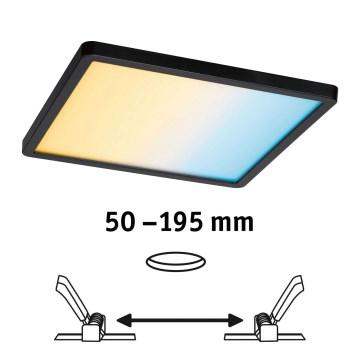 Paulmann 79967 - LED/16W IP44 Ρυθμιζόμενο εντοιχισμένο φωτιστικό οροφής για μπάνιο AREO 230V 23x23 εκ. μαύρο