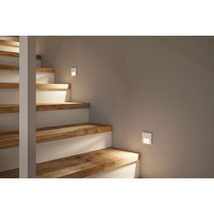 Paulmann 79999 - LED/1W Φωτιστικό σκάλας TSARO 230V Follow/λευκό
