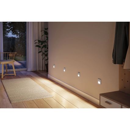 Paulmann 80000 - LED/1W Φωτιστικό σκάλας TSARO 230V Follow/ματ χρώμιο