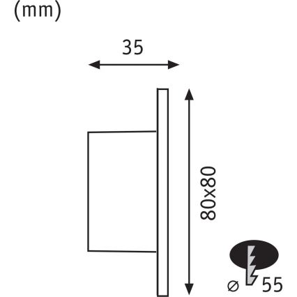 Paulmann 80001 - LED/1W Φωτιστικό σκάλας TSARO 230V Follow/μαύρο