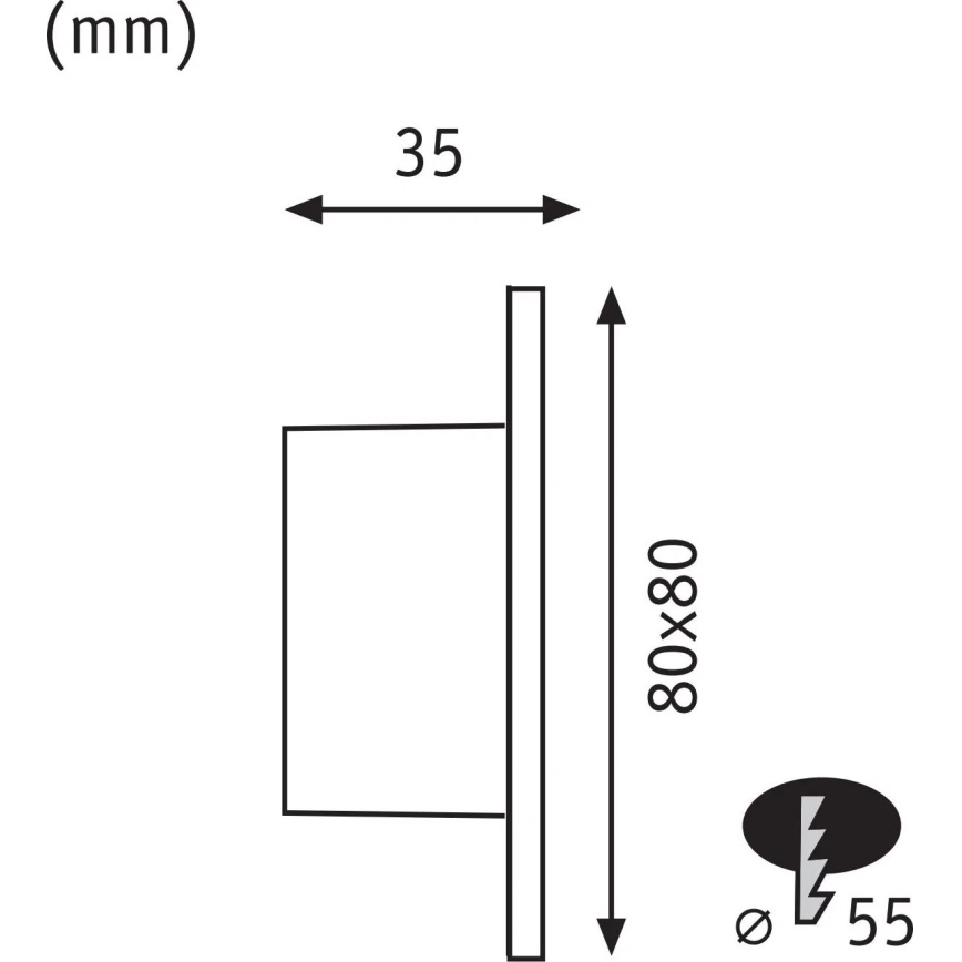 Paulmann 80001 - LED/1W Φωτιστικό σκάλας TSARO 230V Follow/μαύρο