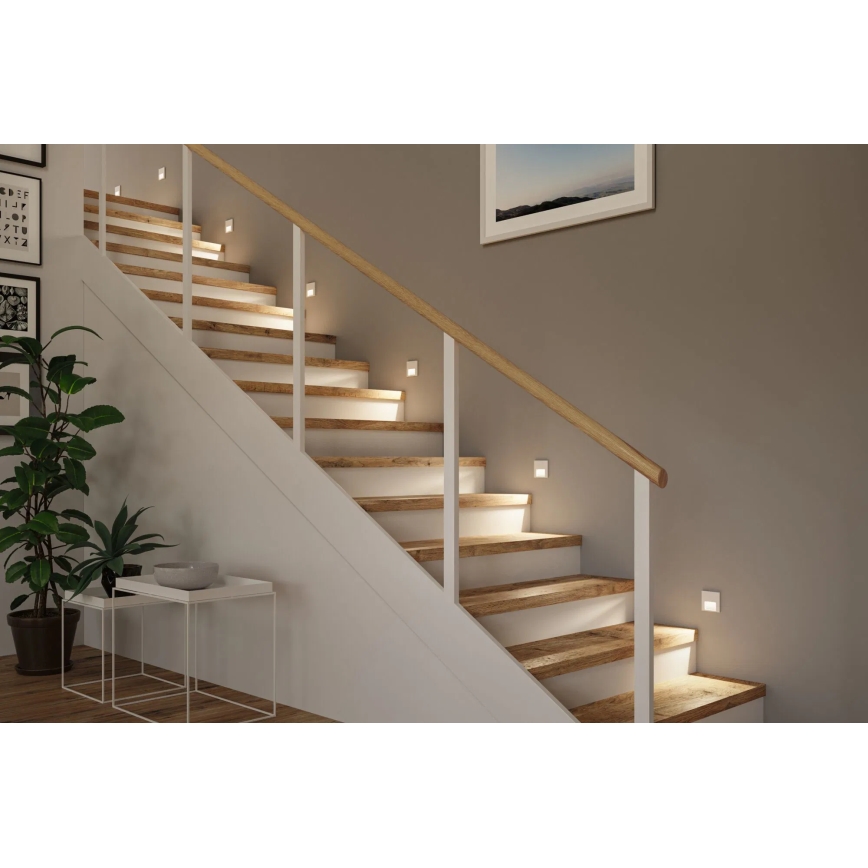 Paulmann 80002 - LED/1W Φωτιστικό σκάλας με αισθητήρα TSARO 230V Lead/λευκό