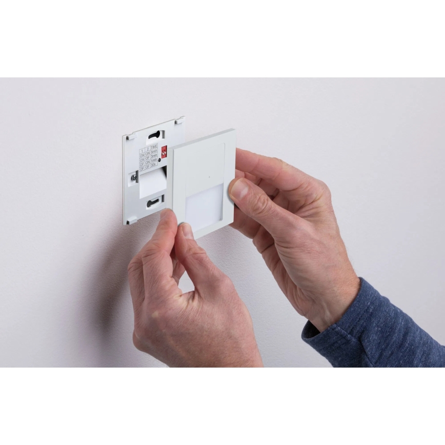 Paulmann 80002 - LED/1W Φωτιστικό σκάλας με αισθητήρα TSARO 230V Lead/λευκό