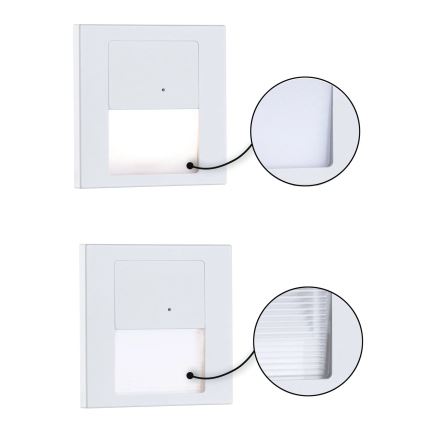 Paulmann 80002 - LED/1W Φωτιστικό σκάλας με αισθητήρα TSARO 230V Lead/λευκό