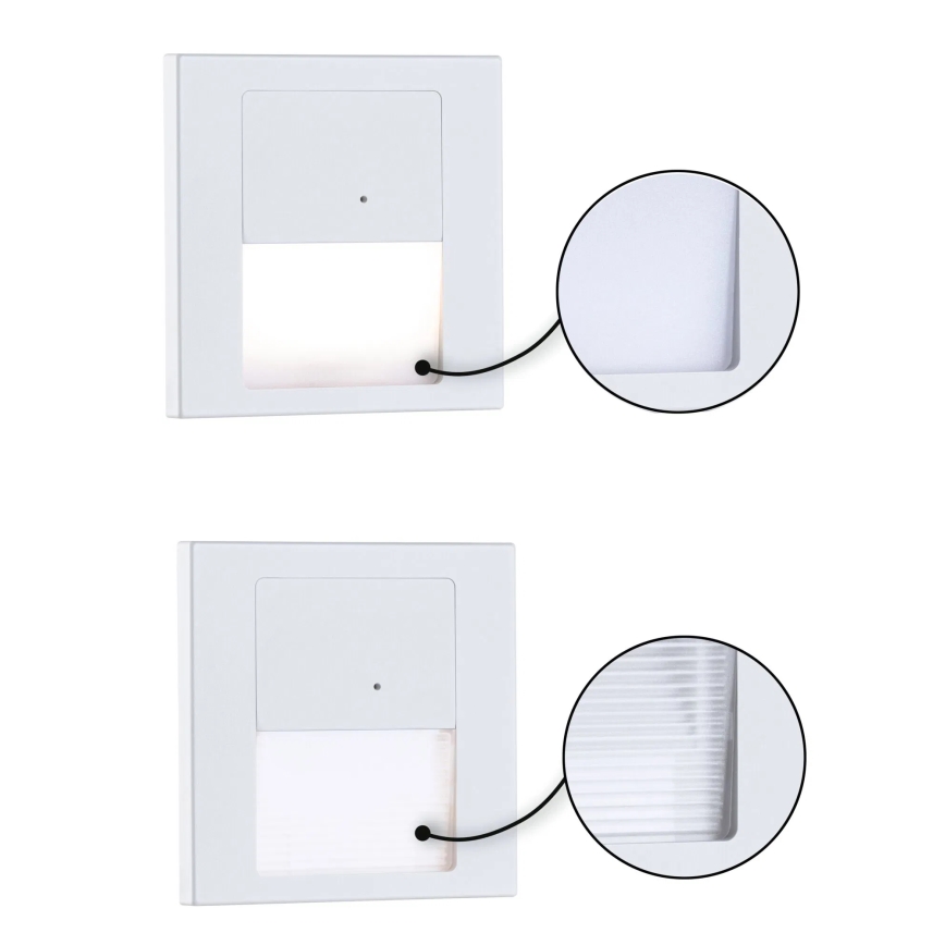 Paulmann 80002 - LED/1W Φωτιστικό σκάλας με αισθητήρα TSARO 230V Lead/λευκό